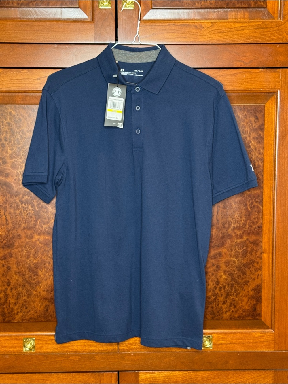 Under Armour Men's Dark Navy Pique Polo, size, medium, NWT